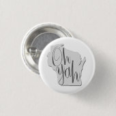 Wisconsin Oh Yah  Ronde Button 3,2 Cm (Voorkant /achterkant)