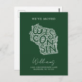 WISCONSIN | Onze adreswijziging Briefkaart (Voorkant / Achterkant)