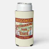 Wisconsin overdrinkt uw toestand sinds 1848 (Seltzer Achterkant)