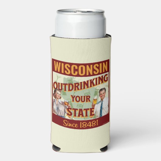Wisconsin overdrinkt uw toestand sinds 1848 (Seltzer Voorkant)