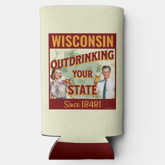 Wisconsin overdrinkt uw toestand sinds 1848 (Achterkant)