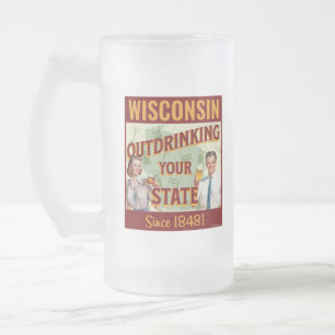 Wisconsin overdrinkt uw toestand sinds 1848 matglas bierpul