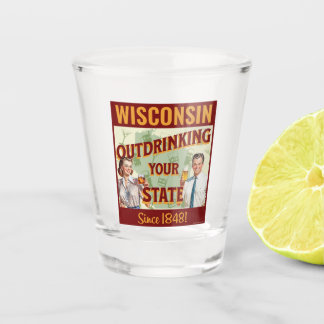 Wisconsin overdrinkt uw toestand sinds 1848 shot glas