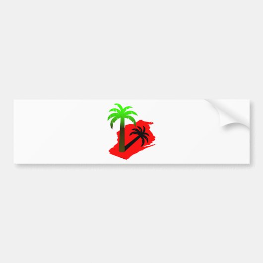 Wisconsin Palm Tree Bumpersticker (Voorkant)