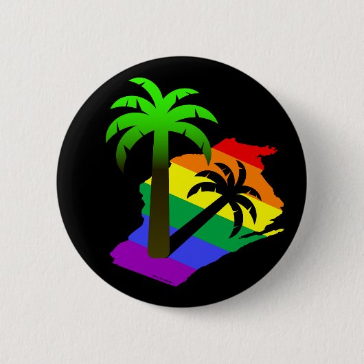 Wisconsin Palm Tree Ronde Button 5,7 Cm (Voorkant)