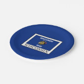 Wisconsin Papieren Bordje (Gekanteld)