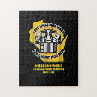 Wisconsin Picnic Koe Beer, kaas en accordion Legpuzzel