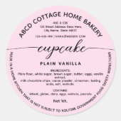 Wisconsin Pink Cupcake Étiquette Étiquette de la l (Devant)