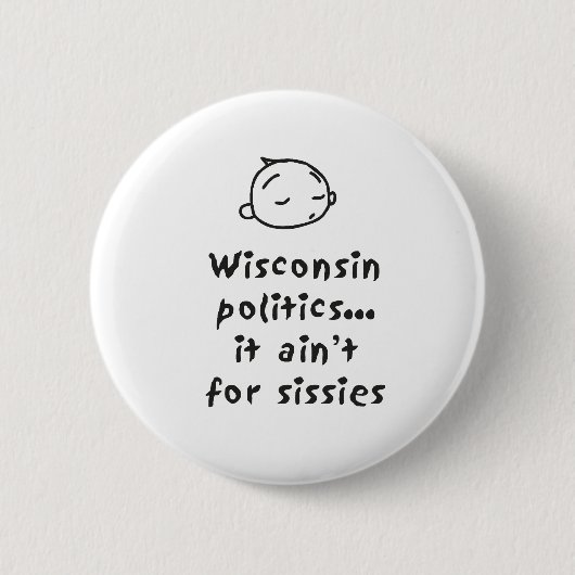 Wisconsin Politics Ronde Button 5,7 Cm (Voorkant)