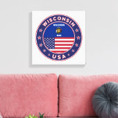 Wisconsin, poster du Wisconsin, impression de toil (Insitu(Salon))