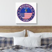 Wisconsin, poster du Wisconsin, impression de toil (Insitu(Chambre))