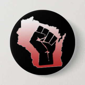 Wisconsin Protest - geklonken vuist Ronde Button 7,6 Cm