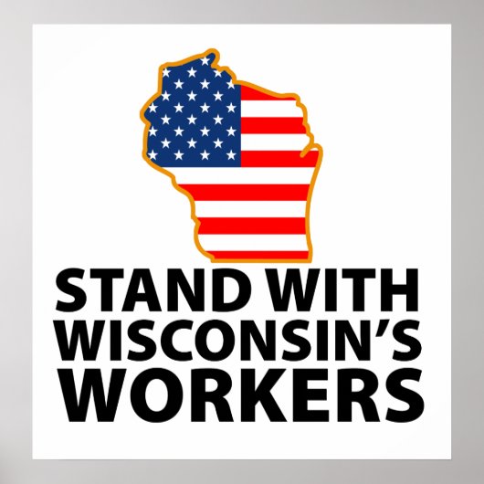 Wisconsin-protesten Poster (Voorkant)