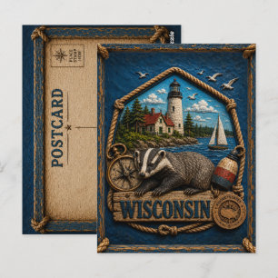 Wisconsin Reis naar het verleden Briefkaart