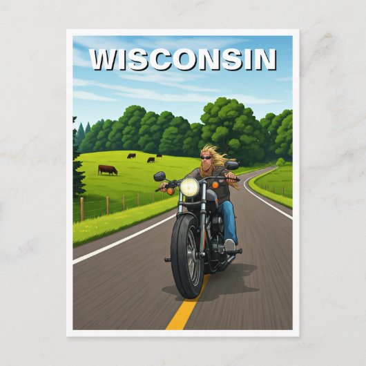 Wisconsin reizen briefkaart (Voorkant)