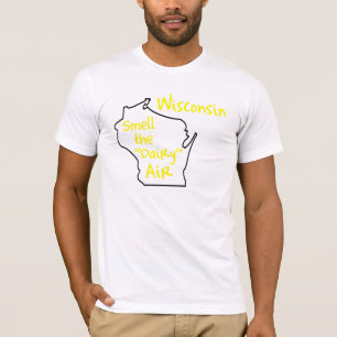 wisconsin ruikt de zuivellucht t-shirt