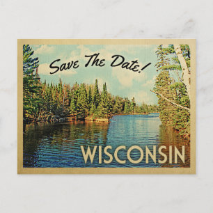 Wisconsin Save the Date  Lake Briefkaarten