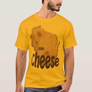 Wisconsin Say Cheese Mens Gold T-shirt