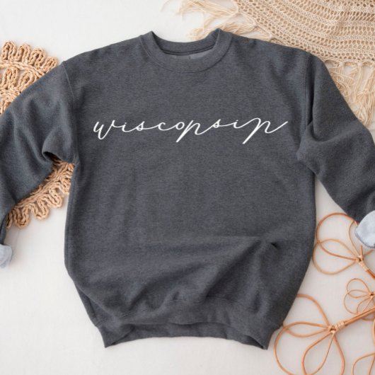 Wisconsin Script Sweatshirt de l'État féminin