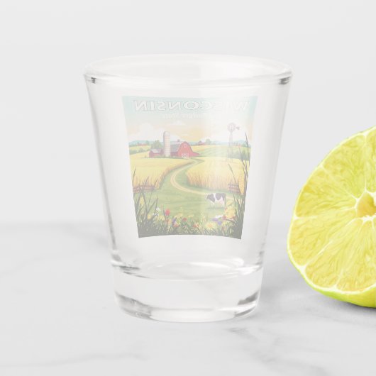  Wisconsin Shot Glas (Achterkant)