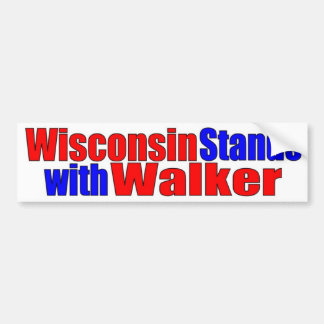 Wisconsin staat met Walker Bumpersticker