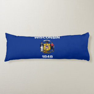 Wisconsin Staatsvlag Lichaamskussen