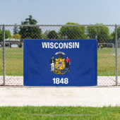 Wisconsin Staatsvlag Spandoek (Insitu)