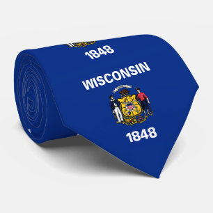 Wisconsin Staatsvlag Stropdas