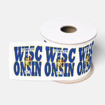Wisconsin staatsvlag typografie ontwerp