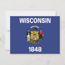 Wisconsin Staatsvlag Zeiler Mijnwerker Ploeg Anker