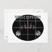 Wisconsin State Badger Design Briefkaart (Voorkant / Achterkant)