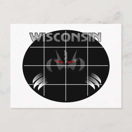 Wisconsin State Badger Design Briefkaart (Voorkant)
