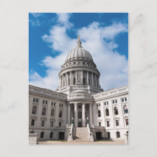 Wisconsin State Capitol Building and Entrance Briefkaart