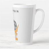 Wisconsin State Nickname Word Art Latte Mok (Rechts)