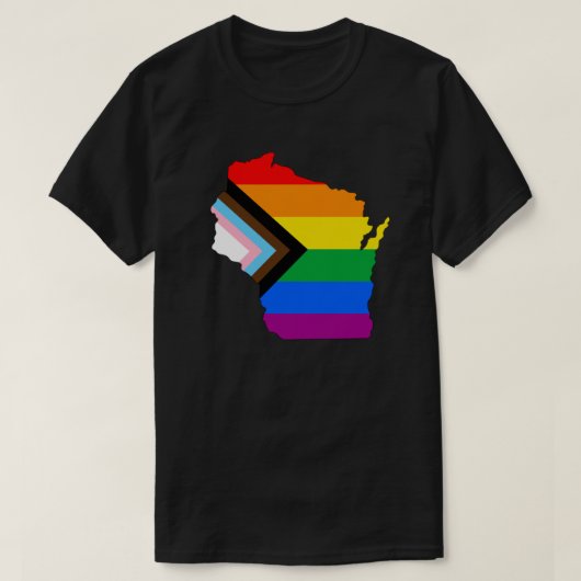 Wisconsin State Pride LGBTQ Progress Pride T-shirt (Design voorkant)