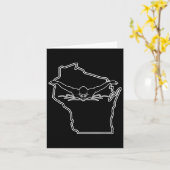 Wisconsin State Pride T-shirt Zwem T-shirt Funny Z Kaart (Gele Bloem)