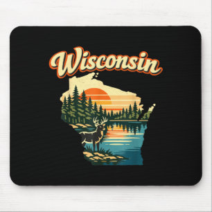Wisconsin State Pride Zonsondergang Deer Lake Land Muismat