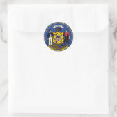 Wisconsin state seal.jpg ronde sticker (Tas)