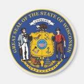Wisconsin State Seal Magnet Magneet (Voorkant)