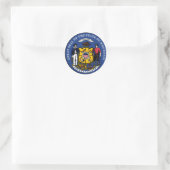 Wisconsin State Seal Ronde Sticker (Tas)