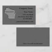 Wisconsin State Visitekaartje carved stone look (Voorkant / Achterkant)