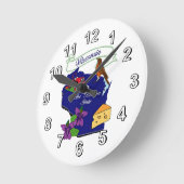 Wisconsin State Wall Clock Ronde Klok (Hoek)