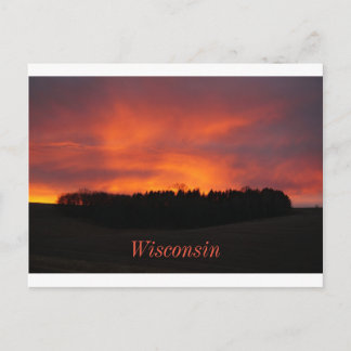 Wisconsin sunset briefkaart