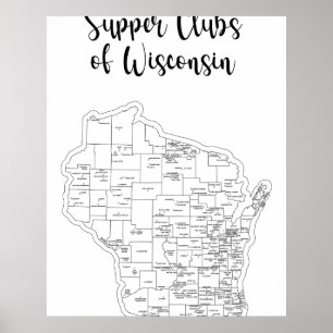 Wisconsin Supper Club Theme Poster