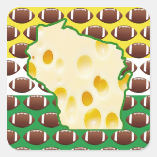 Wisconsin Swiss Cheese Head Football Stickers
