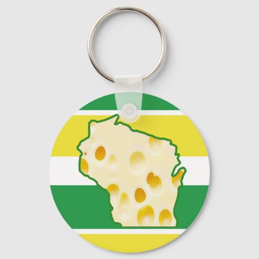 Wisconsin Swiss Cheese Head Sleutelhanger (Voorkant)