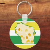 Wisconsin Swiss Cheese Head Sleutelhanger (Voorkant)