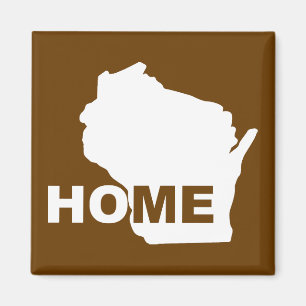 Wisconsin Thuis Weg Van Staat Koelkastmagneet Magneet