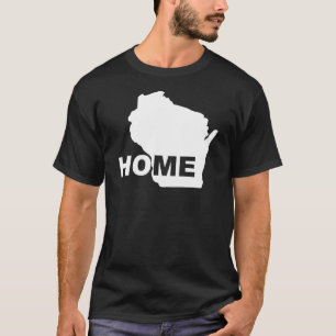 Wisconsin Thuis Weg Van Staat T-Shirt Tees