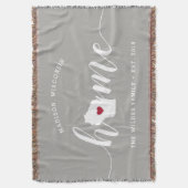 Wisconsin Thuisstaat Gepersonaliseerd Deken (Voorkant Verticaal)